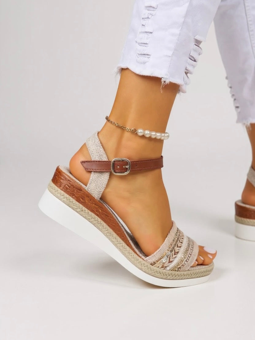 Decorative High Heel Summer Sandals