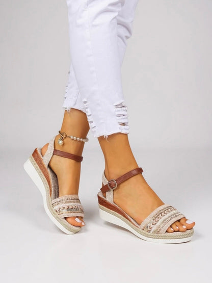 Decorative High Heel Summer Sandals