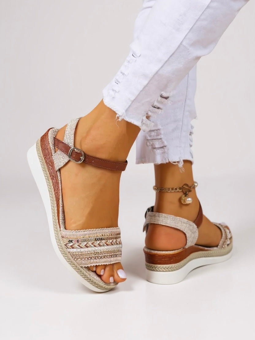 Decorative High Heel Summer Sandals - Luxivelle