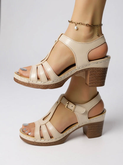 Comfortable Heel Block Sandals
