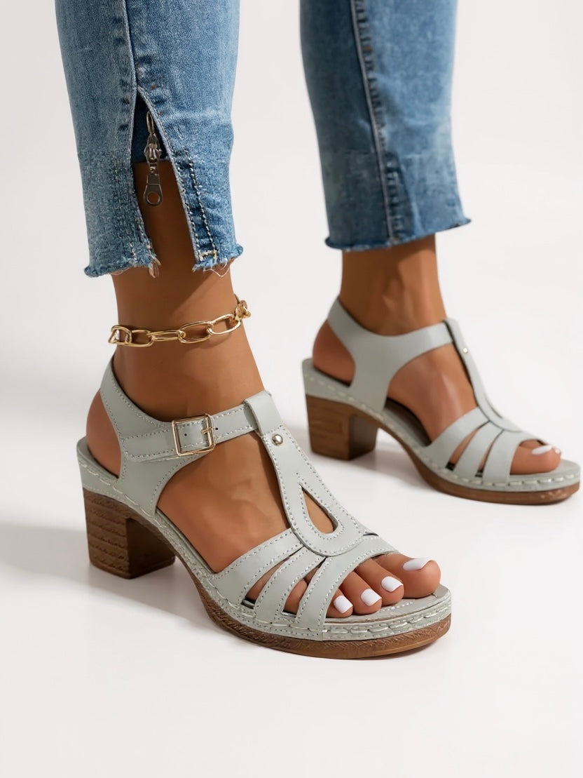 Comfortable Heel Block Sandals