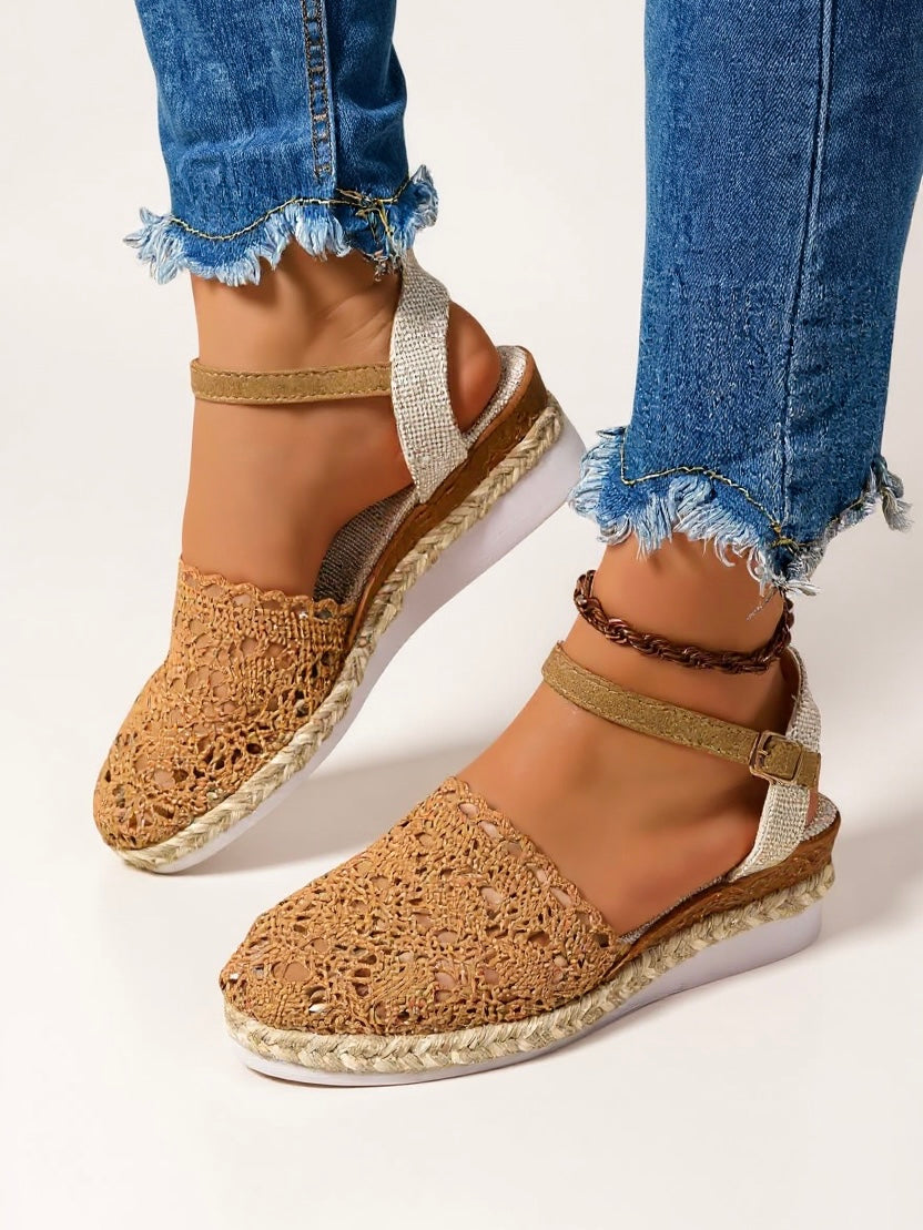 Boho Chic Woven Flat Sandals