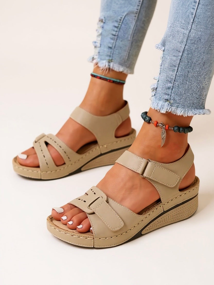 Comfortable Contour Wedge Sandals