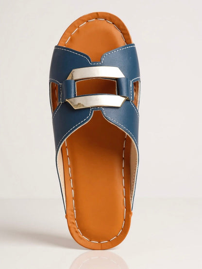 Comfortable Double Buckle Slide Sandals