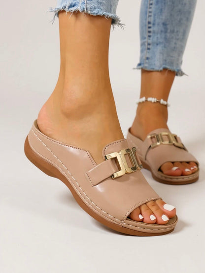 Lena | Luxury Buckle Sandals - Luxivelle
