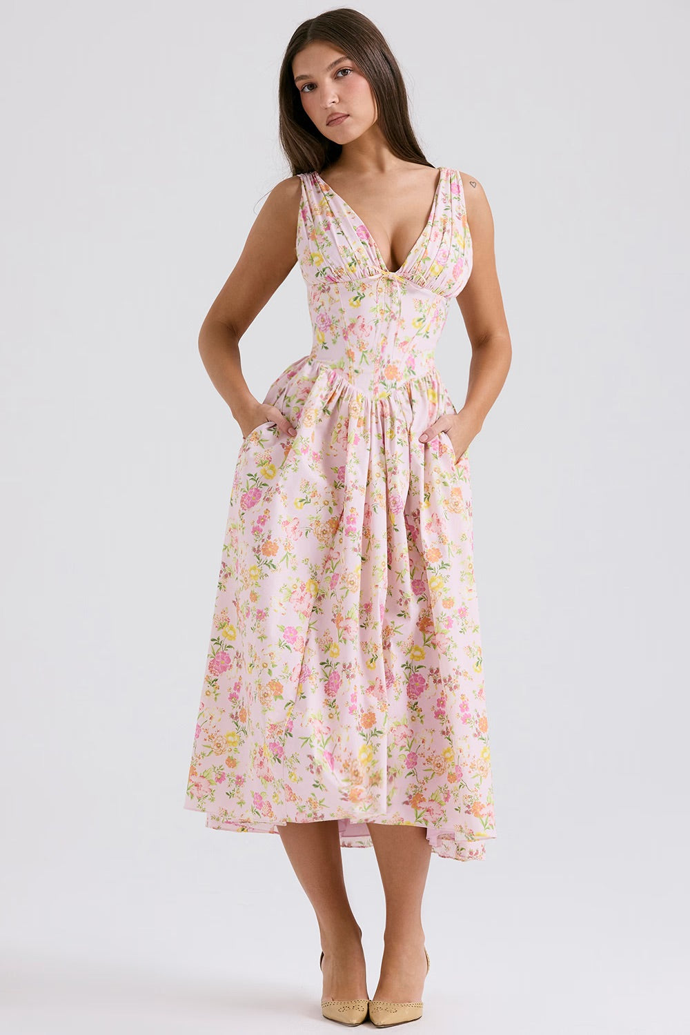Chic Ladies' Floral Sundress