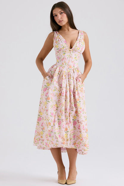 Chic Ladies' Floral Sundress