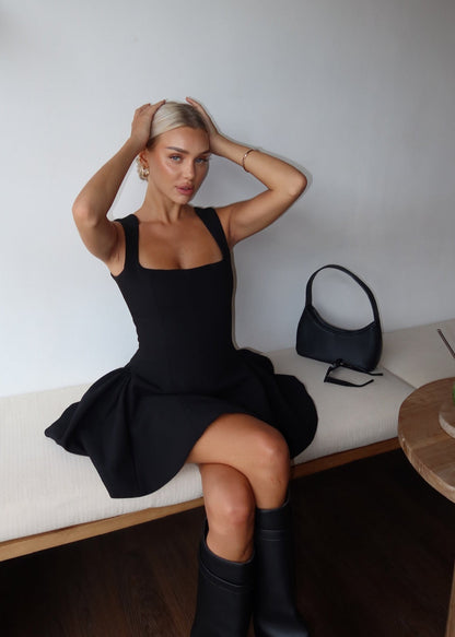 Chic Embellished Little Black Dress