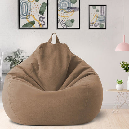 Plush Fabric Bean Bag Chair - Soft Comfortable Seating