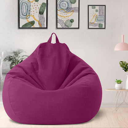 Plush Fabric Bean Bag Chair - Soft Comfortable Seating