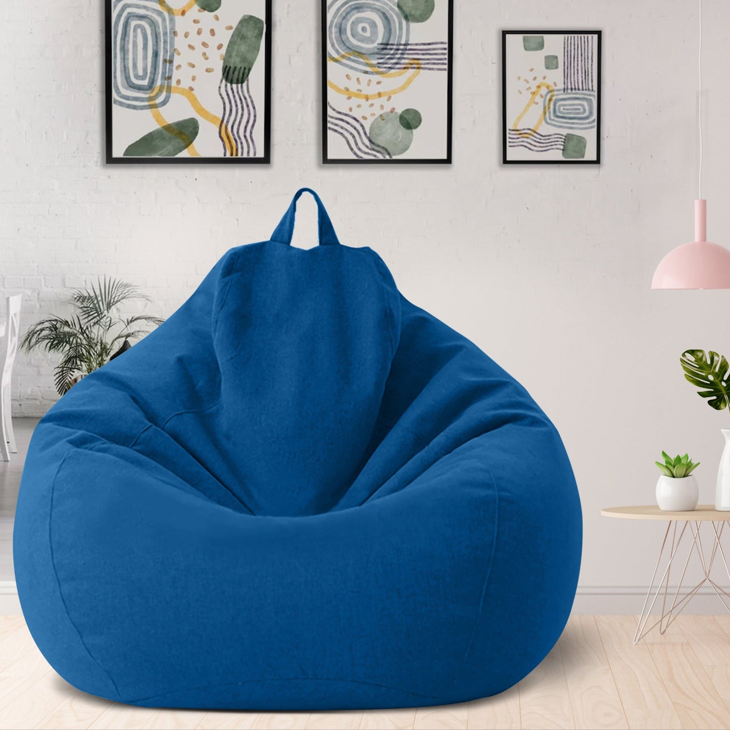 Plush Fabric Bean Bag Chair - Soft Comfortable Seating