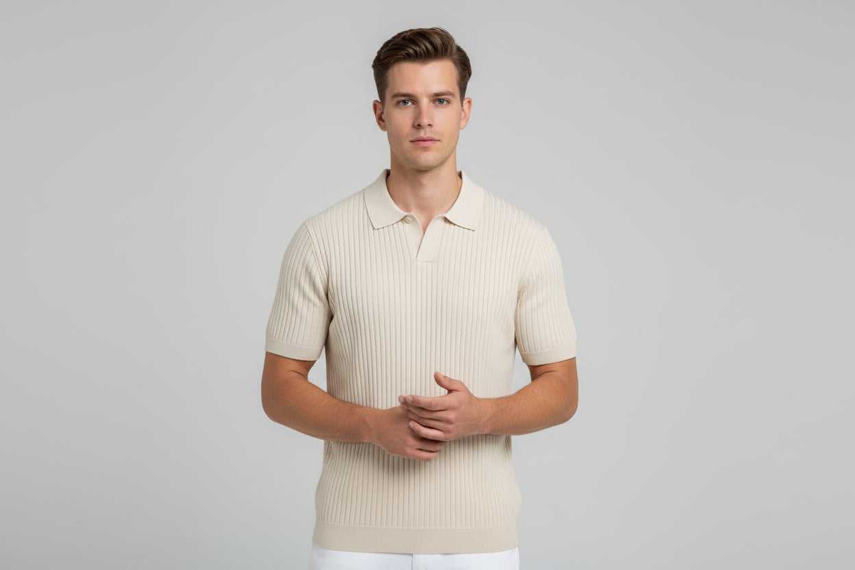 Classic Men's Short Sleeve Cotton Polo Shirt - Luxivelle
