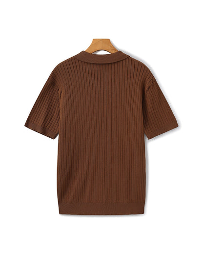 Classic Men's Short Sleeve Cotton Polo Shirt