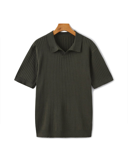 Classic Men's Short Sleeve Cotton Polo Shirt