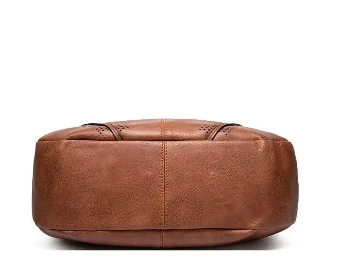 Chic Black Leather Tote Bag for Ladies