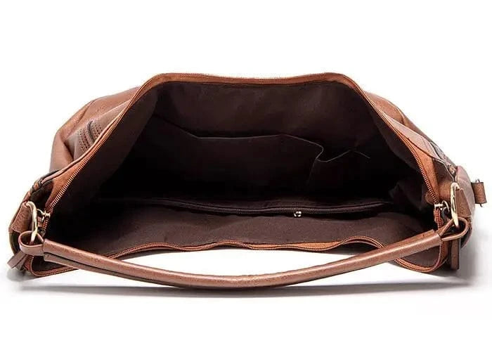 Chic Black Leather Tote Bag for Ladies