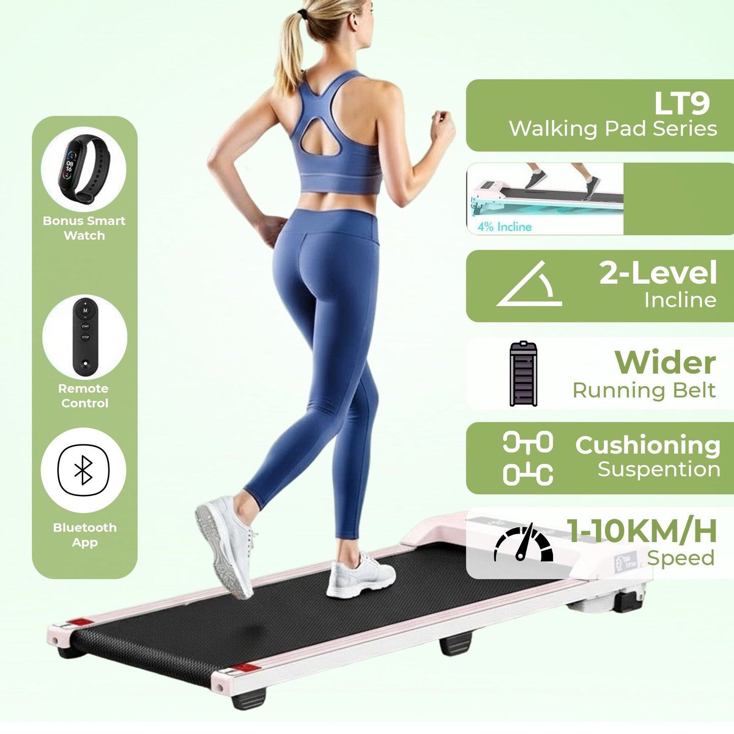 Compact Folding Electric Treadmill for Home Gym