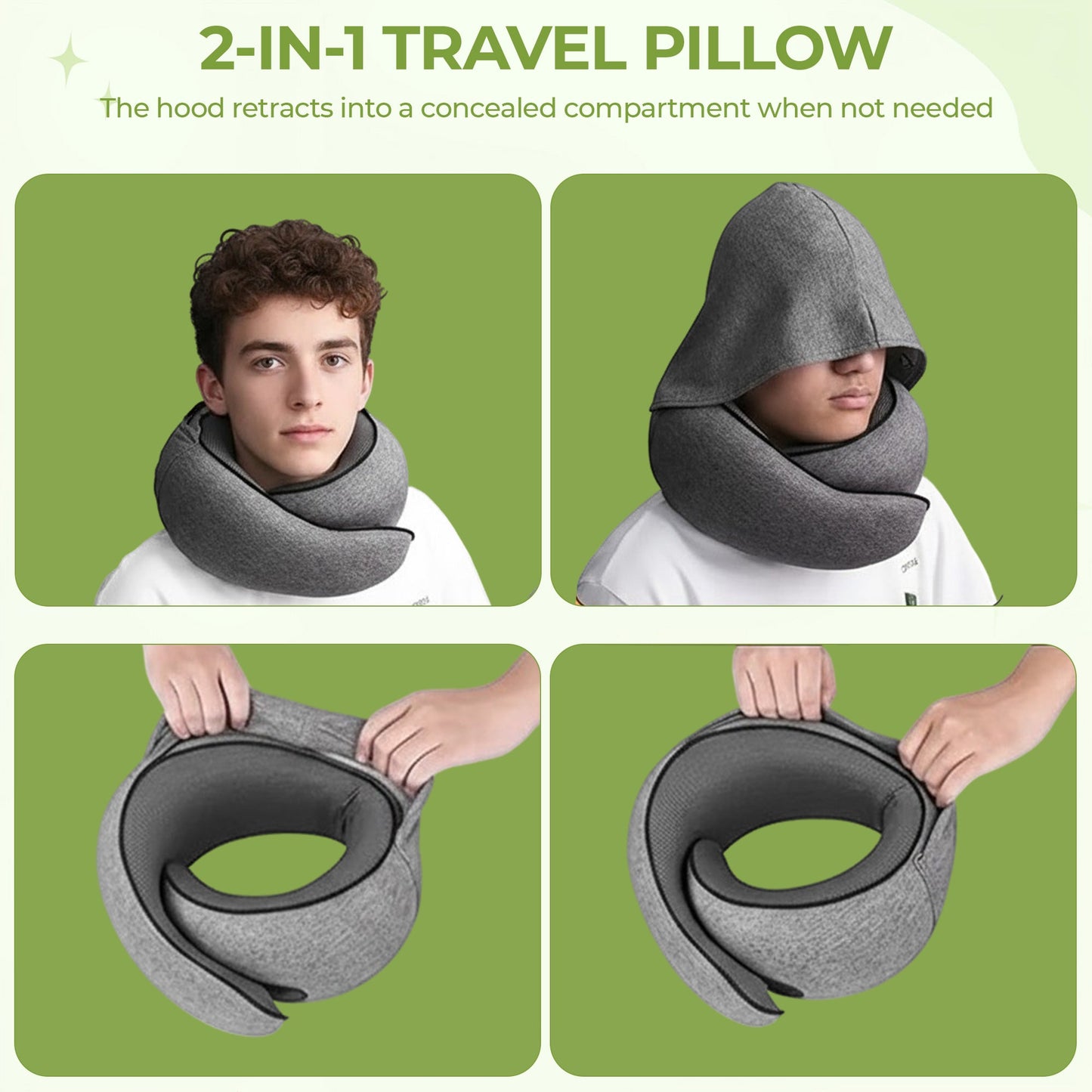 Premium Memory Foam Travel Pillow for Comfortable Sleep