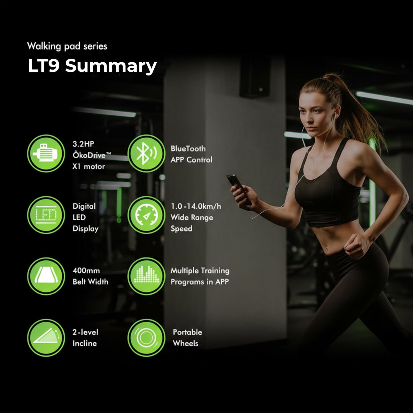 Compact Folding Electric Treadmill for Home Gym