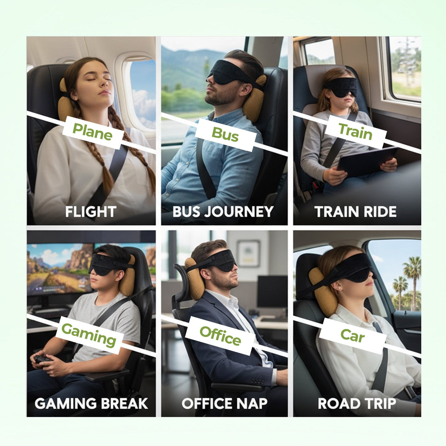 Comfortable Travel Neck Pillow with Sleep Mask