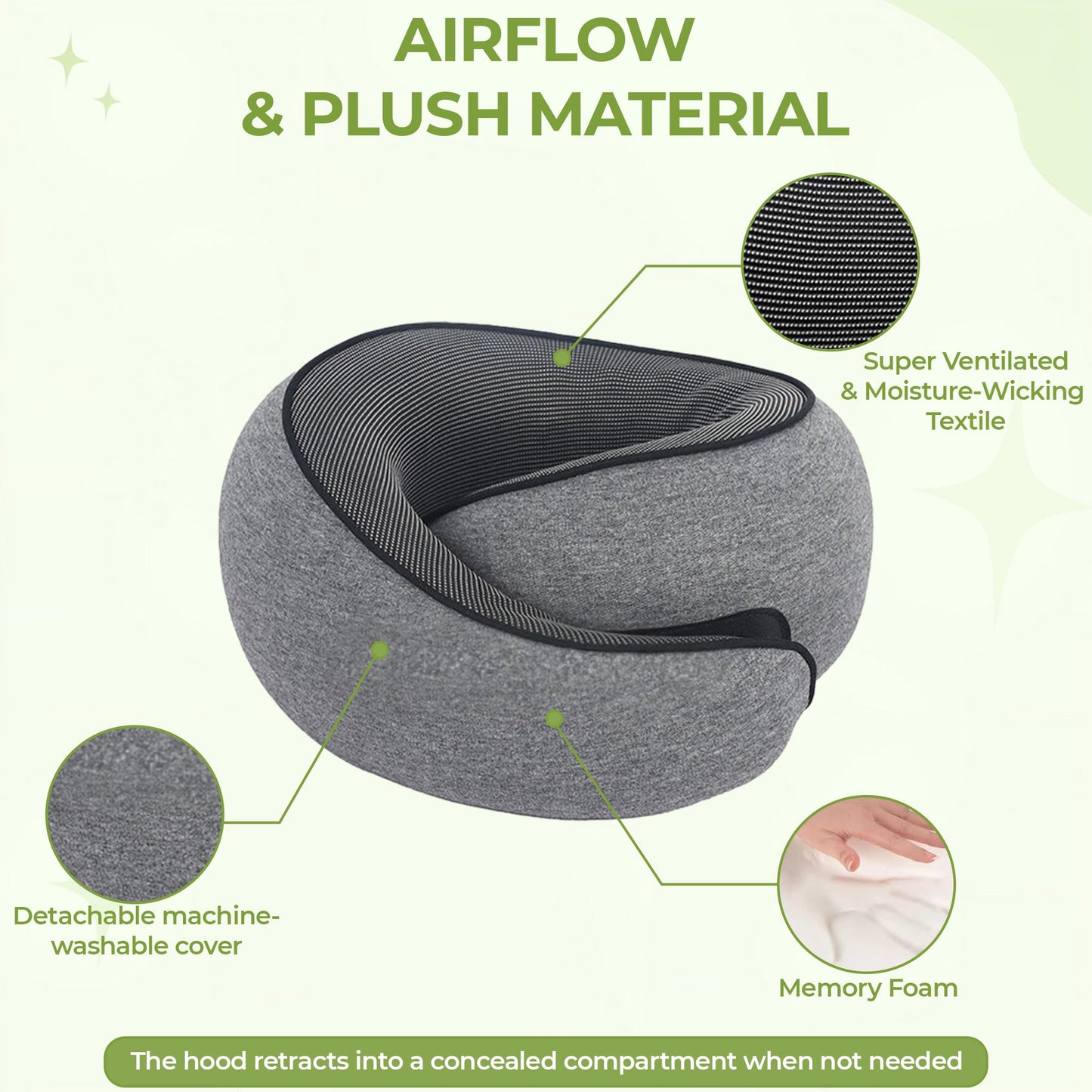 Premium Memory Foam Travel Pillow for Comfortable Sleep