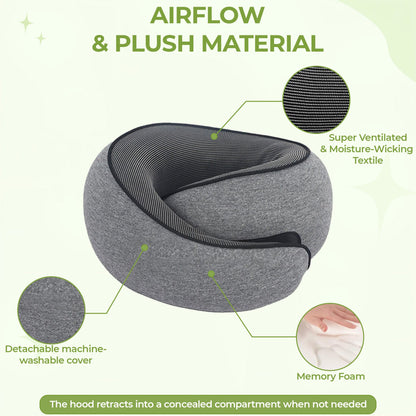 Premium Memory Foam Travel Pillow for Comfortable Sleep