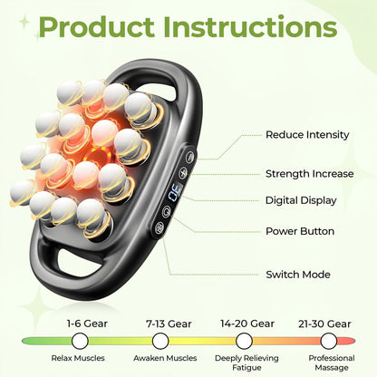 Adjustable Speed Massage Tool for Pain Relief