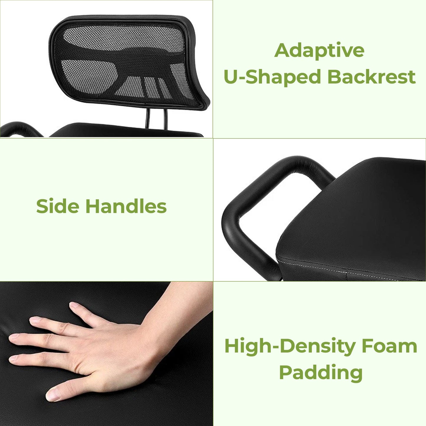 Ergonomic Desk Chair with Lumbar Support - Stool with Wheels