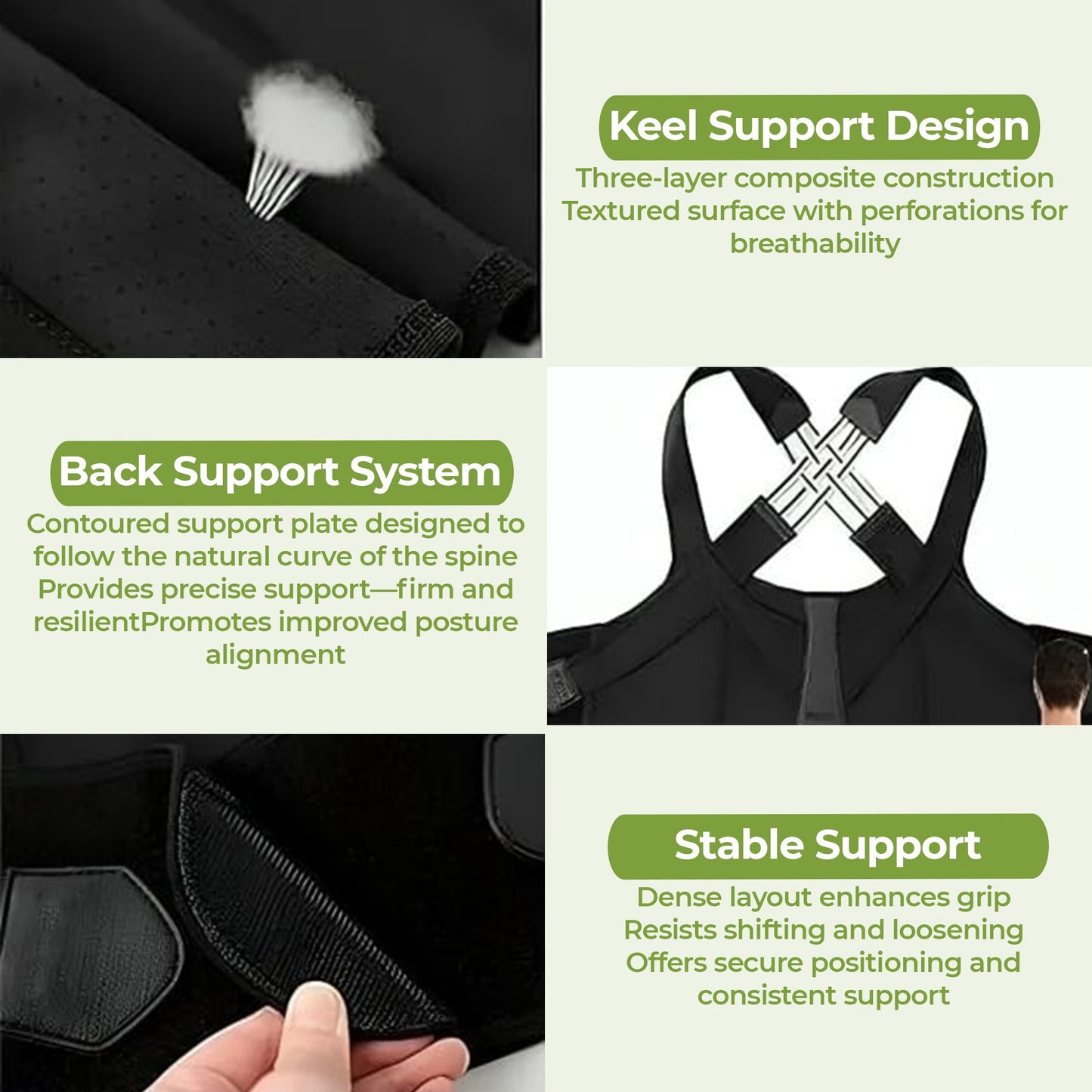 Comfortable Lower Back Support Belt with Free Massager