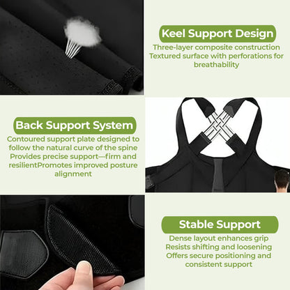 Comfortable Lower Back Support Belt with Free Massager