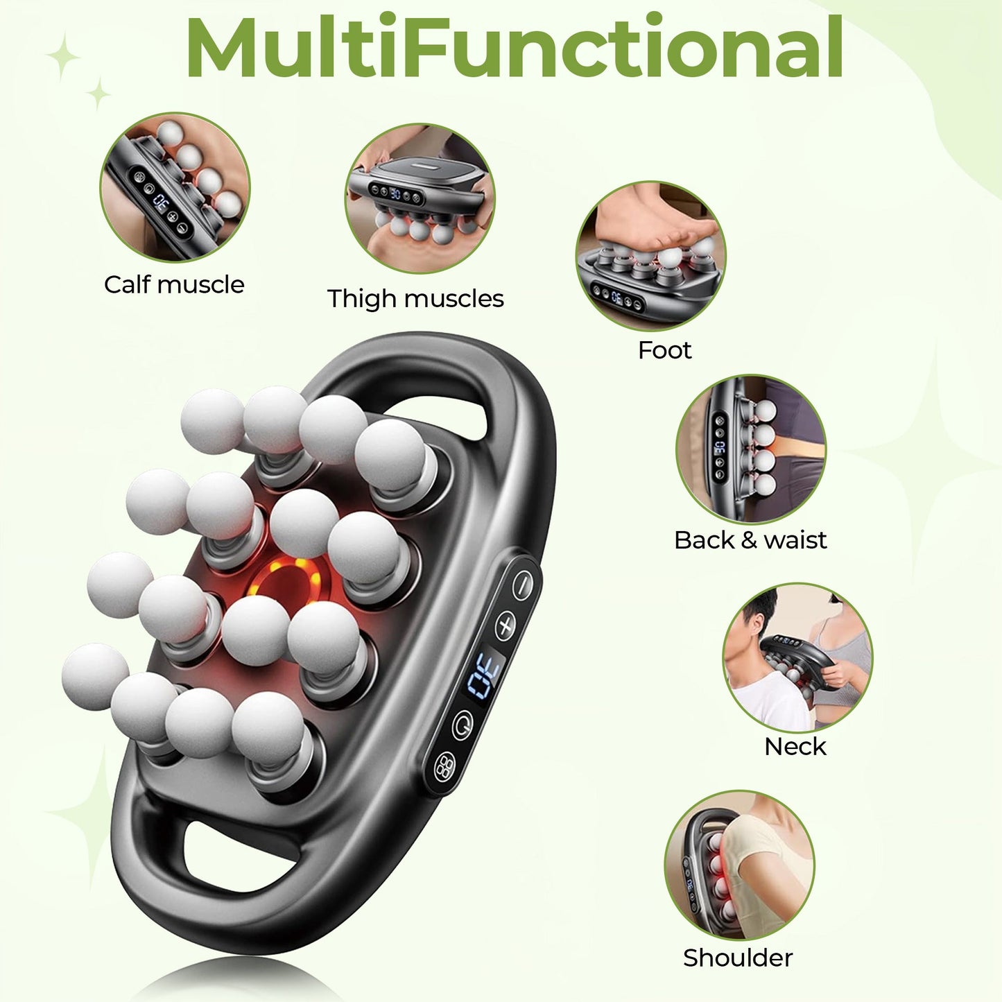 Adjustable Speed Massage Tool for Pain Relief