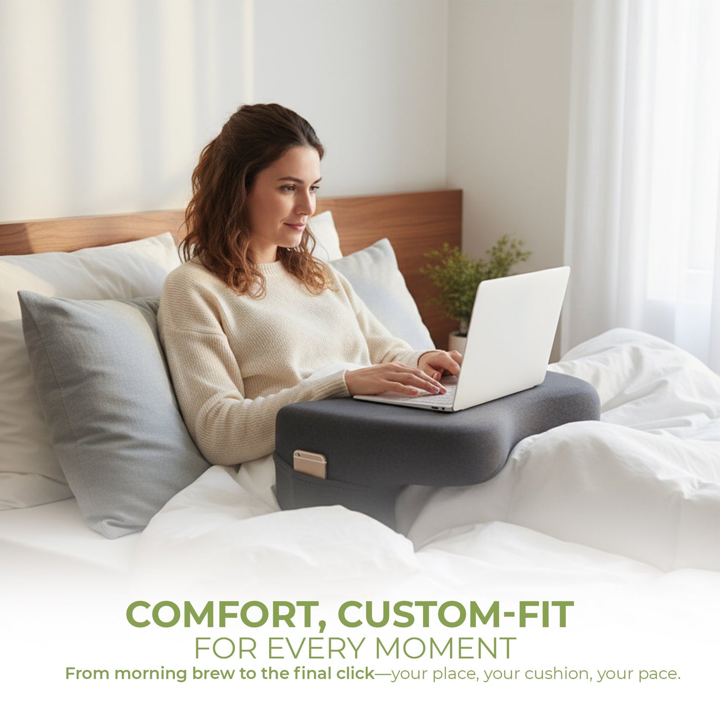 Supportive Lap Desk Pillow for Work and Study