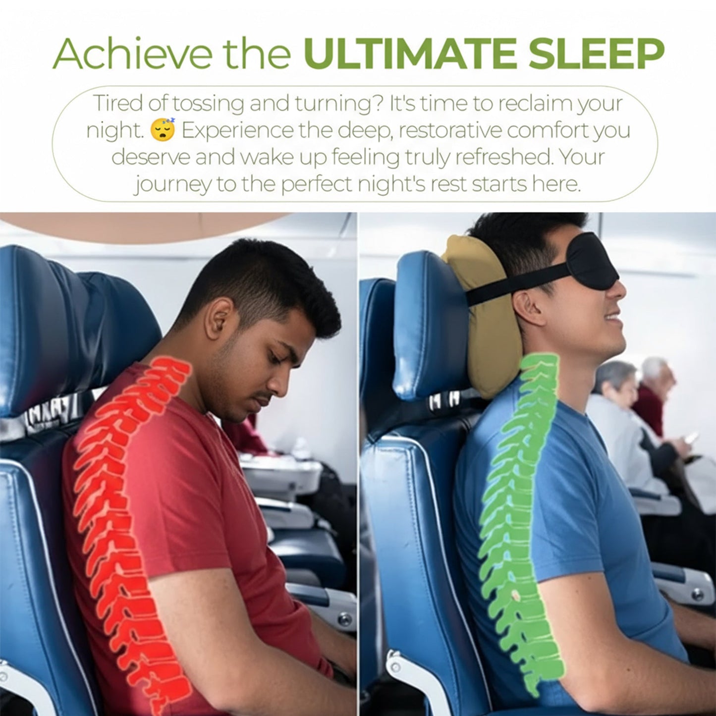 Comfortable Travel Neck Pillow with Sleep Mask