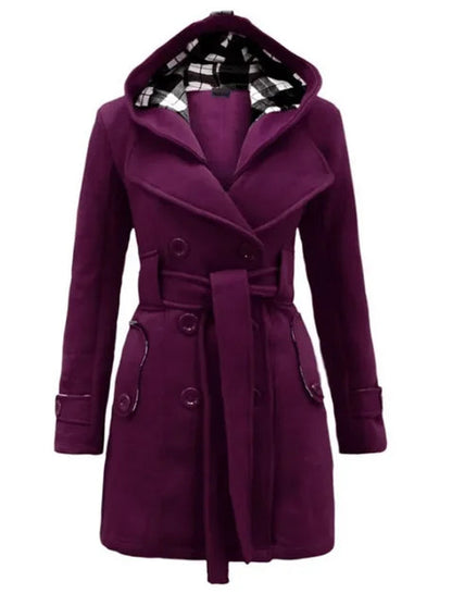 Classic Women's Warm Wool Trench Coat