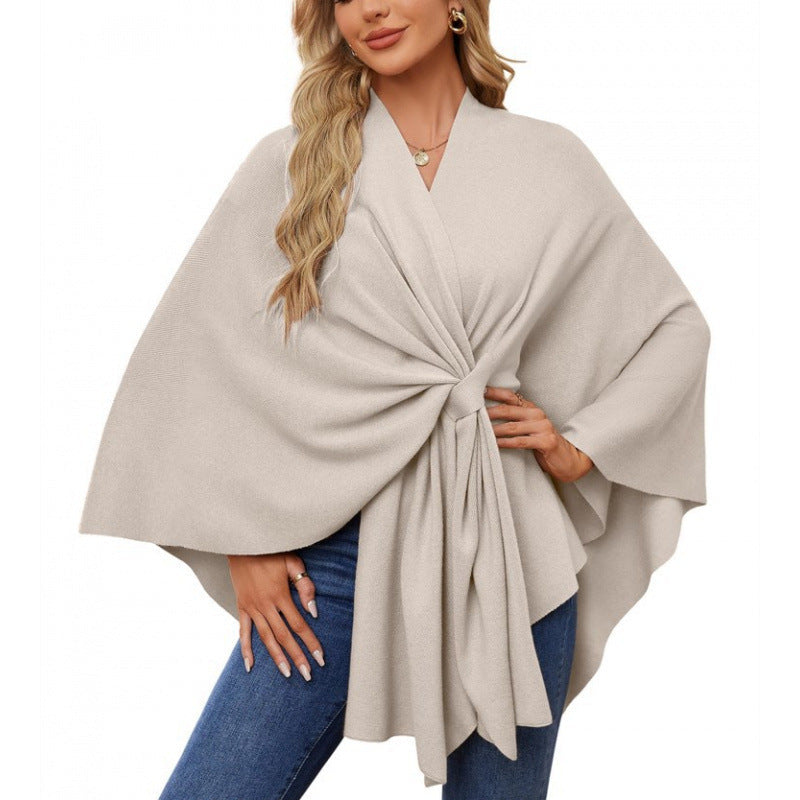 Cozy Fall - Warm Wool Poncho Wrap