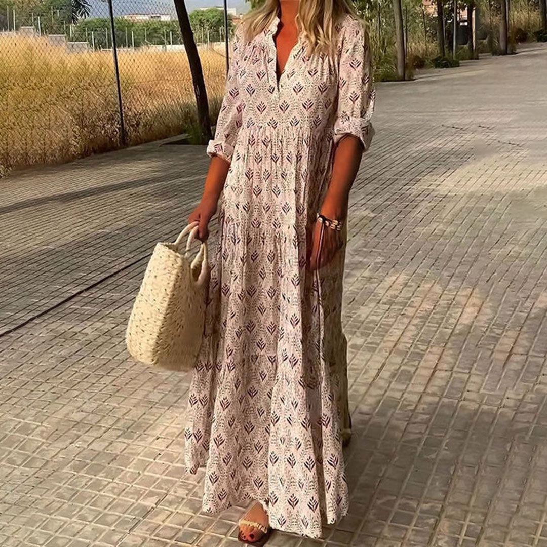 Isabella | Long boho maxi dress with V-neck 3
