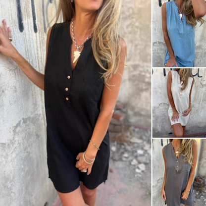 Chic Summer Black Tank Dress for Women
