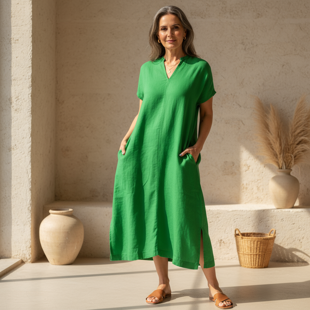 Green Floral Women's Everyday Dress - Luxivelle