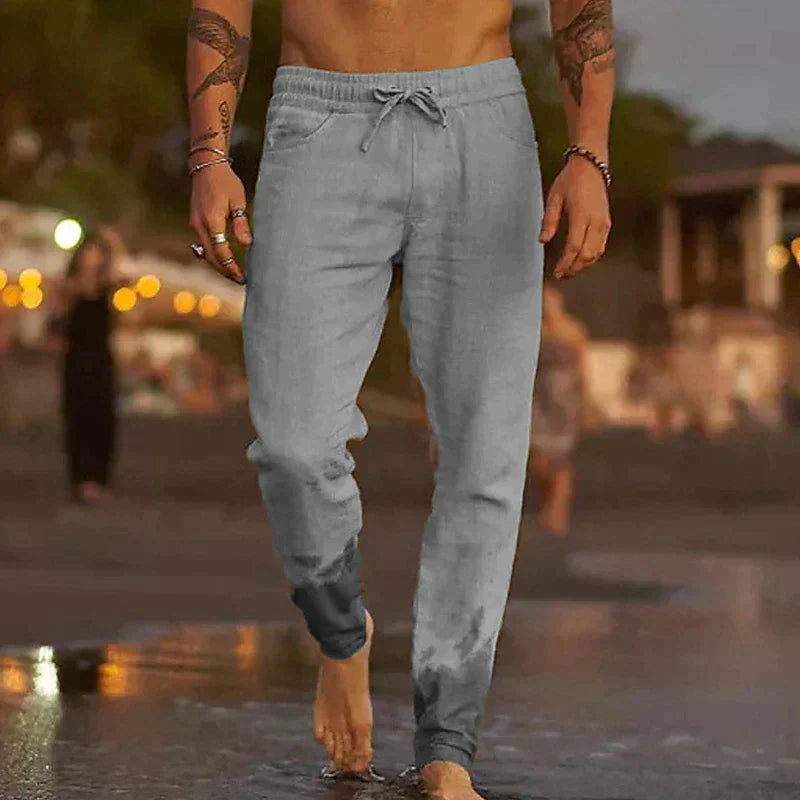Breathable Mens Summer Pants Lightweight Casual Trousers