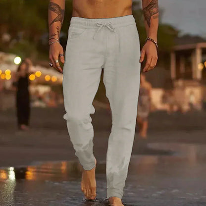 Breathable Mens Summer Pants Lightweight Casual Trousers