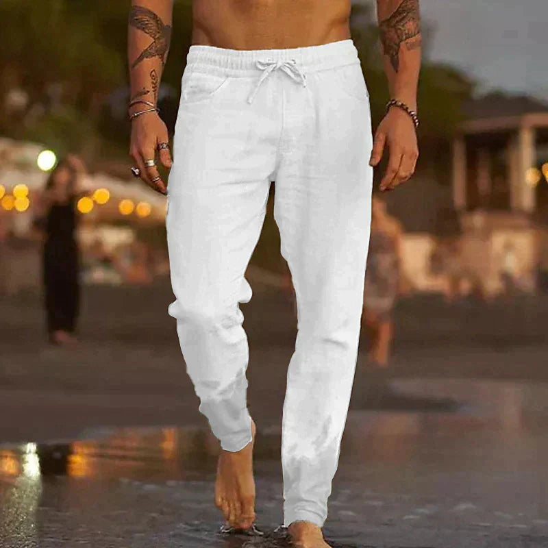 Breathable Mens Summer Pants Lightweight Casual Trousers