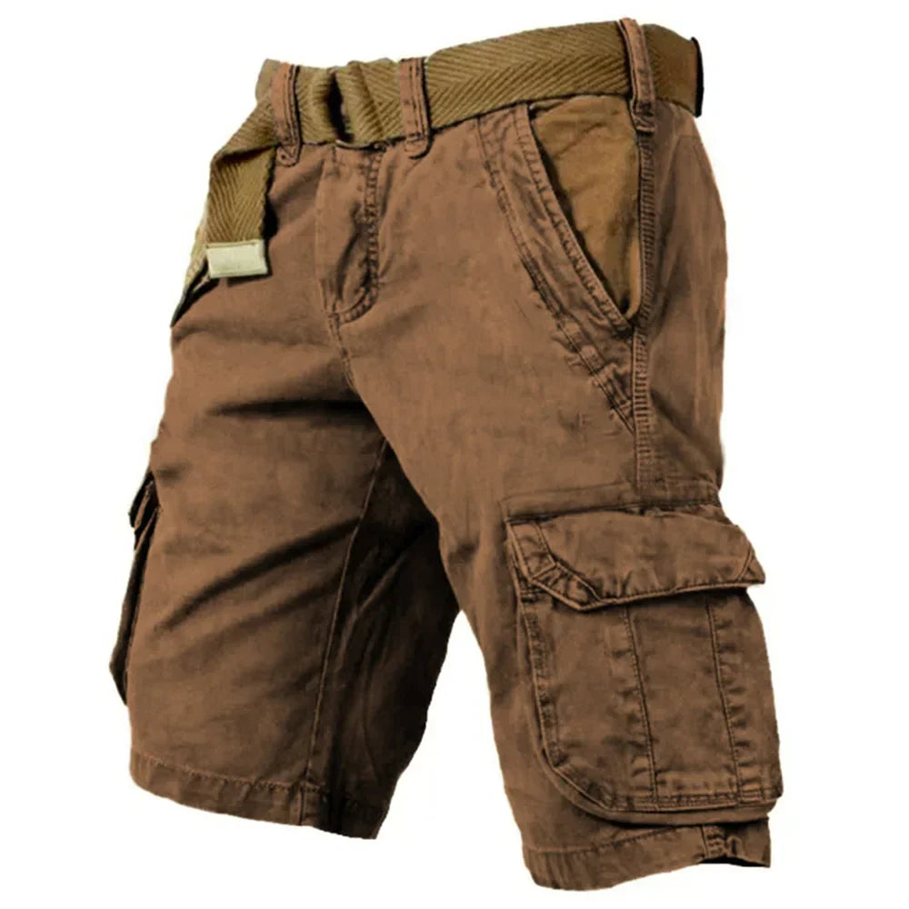 Eero | Men's Cargo Shorts - Classic Black Summer Style with Spacious Pockets-1