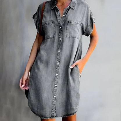 Casual Blue Jeans Dress