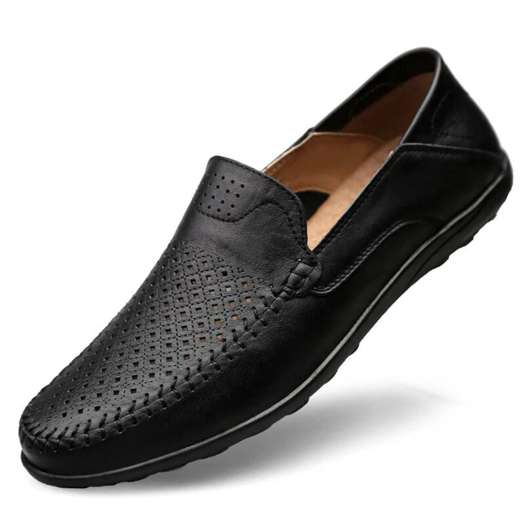 Jelle | Breathable genuine leather loafers 0