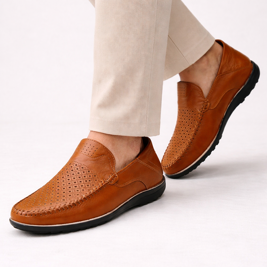 Jelle | Breathable genuine leather loafers 4