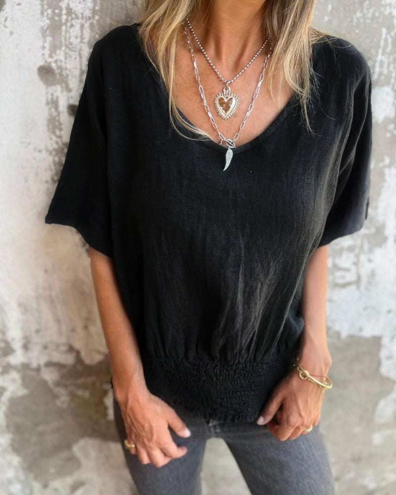 Comfy Women's V-Neck Summer Blouse