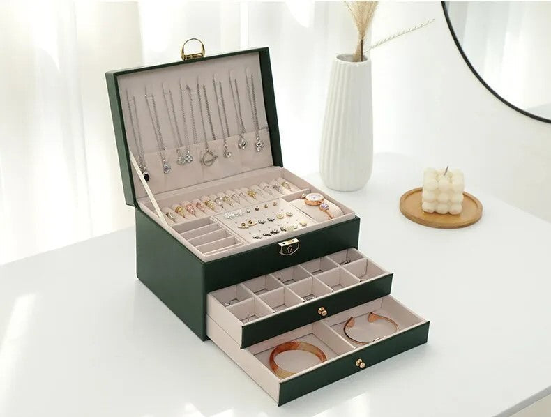 Jewellery Box for Women | Multilayer Leather Storage 4