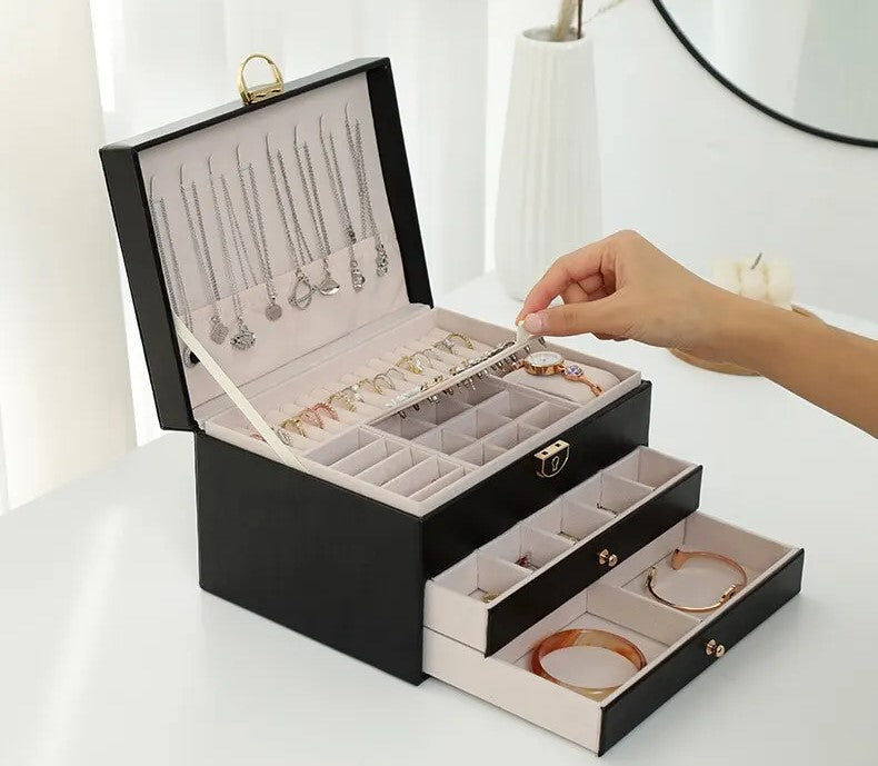 Jewellery Box for Women | Multilayer Leather Storage 8