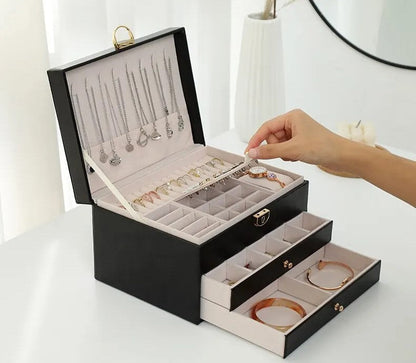 Jewellery Box for Women | Multilayer Leather Storage 8