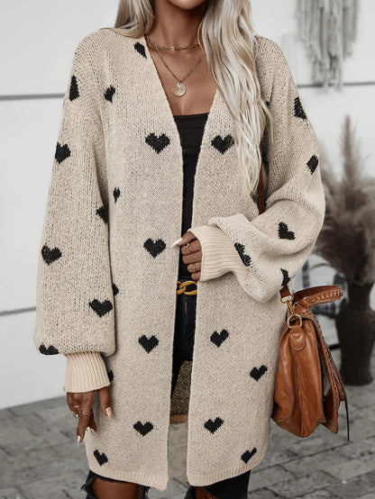 Johanna | Playful cardigan with heart pattern